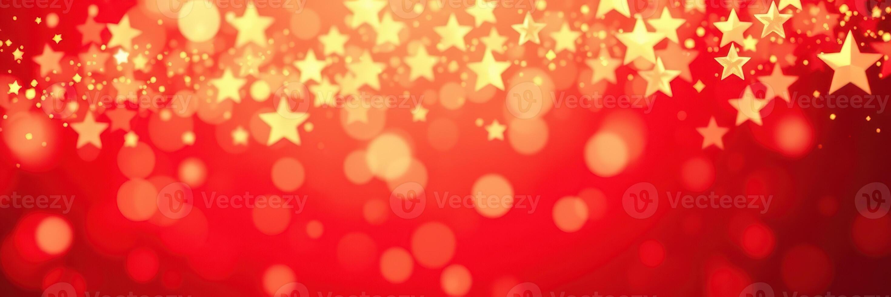 Shimmering stars and glowing lights create a festive background for celebrations and events photo