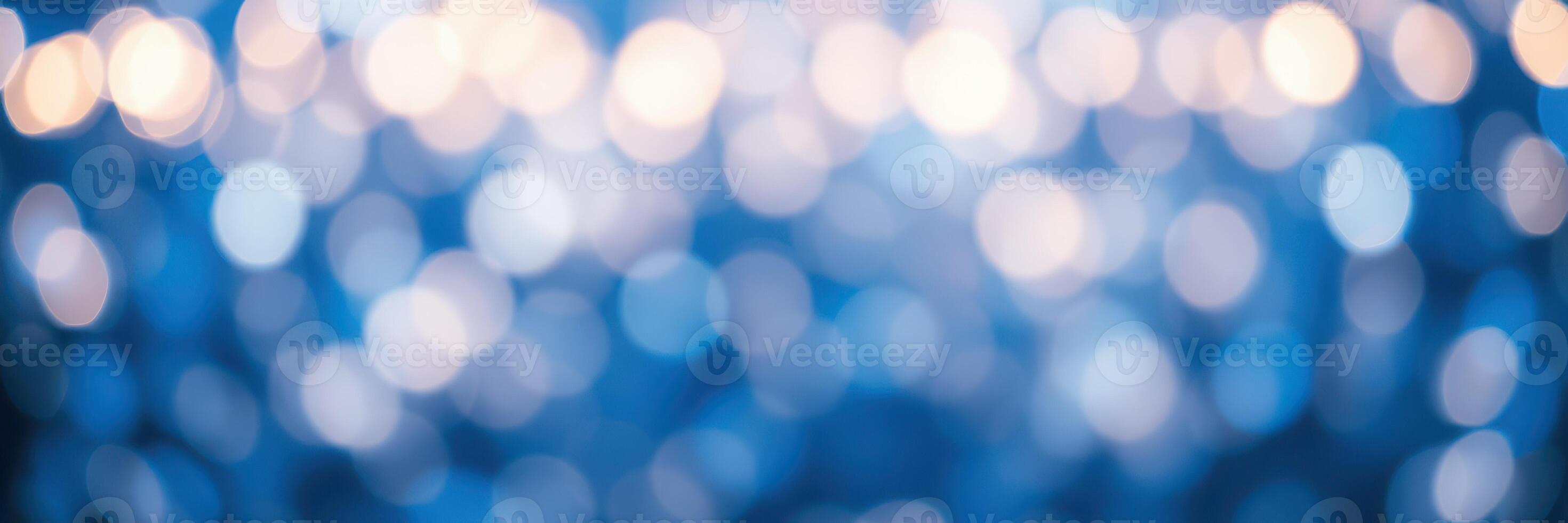 Soft blue bokeh lights create a dreamy atmosphere for any event or celebration photo