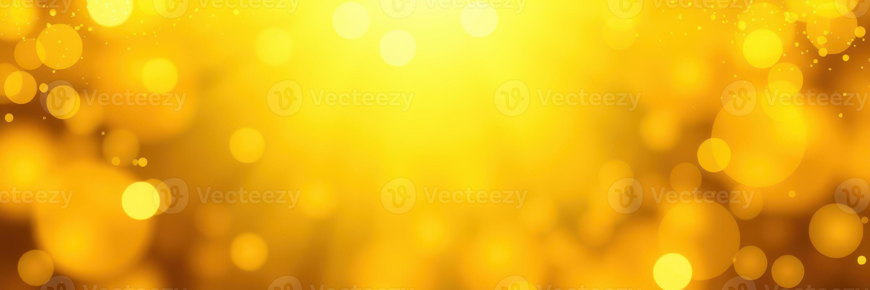 Radiant golden bokeh background illuminating a festive atmosphere for special occasions photo