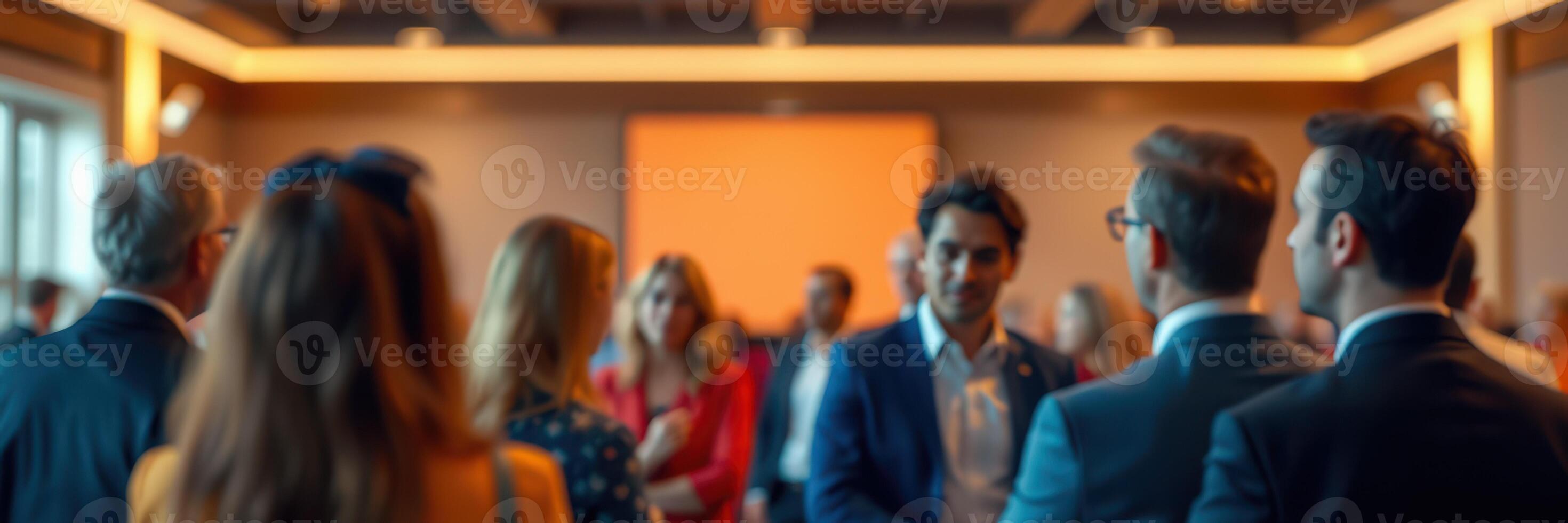 Networking event brings together professionals in a vibrant atmosphere for meaningful connections and discussions photo
