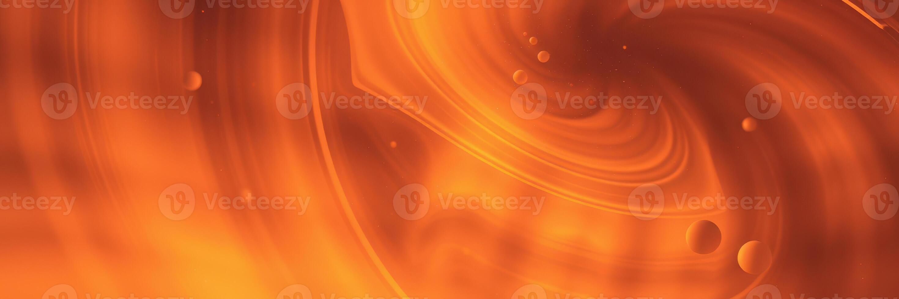 Abstract swirling patterns in warm orange tones create a captivating visual experience at sunset photo