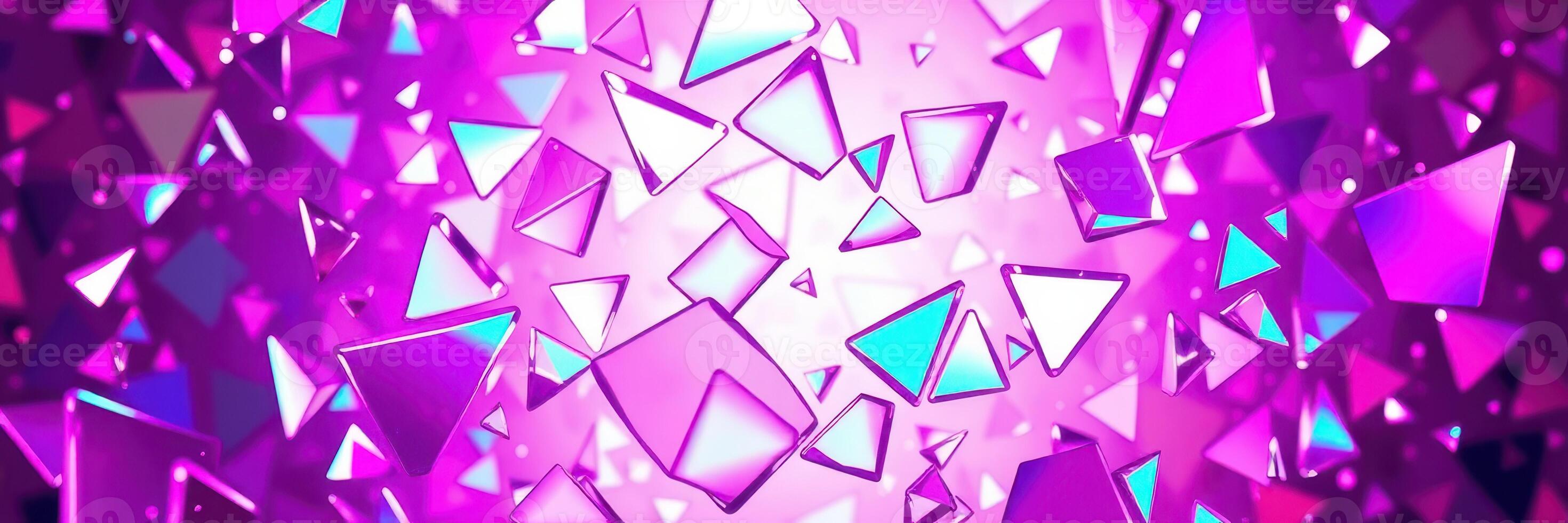 Colorful geometric shapes create a vibrant abstract background filled with dynamic triangles and squares photo