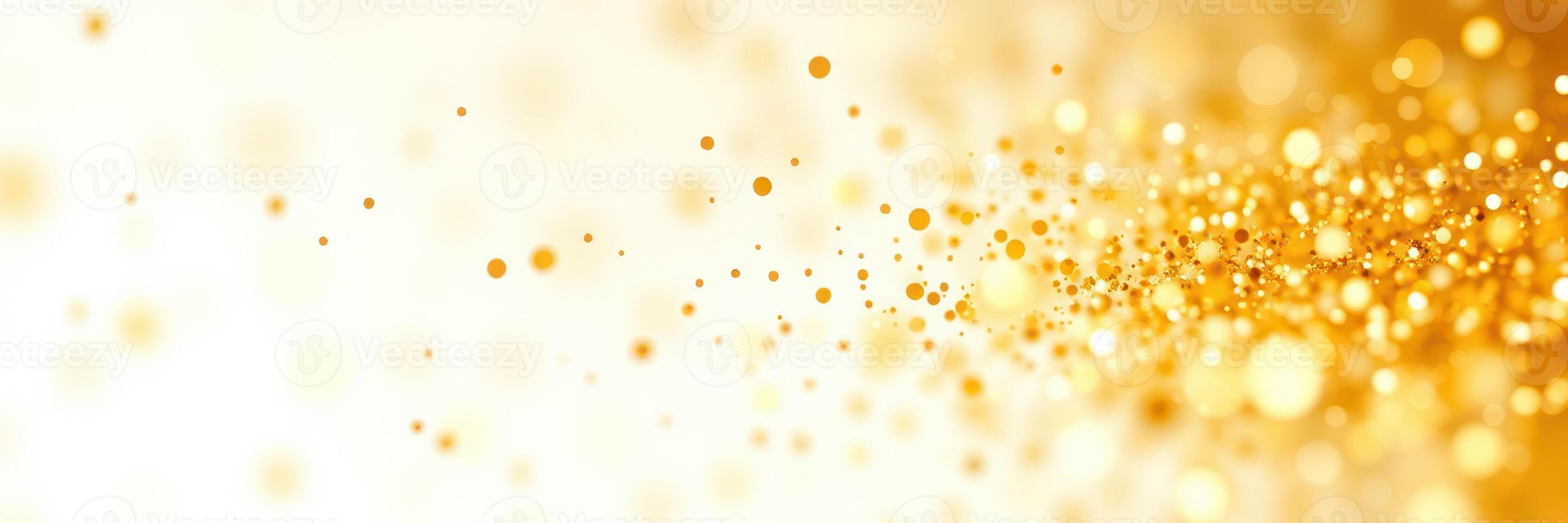 Sparkling golden particles create a shimmering background effect during festive celebrations in a vibrant setting photo