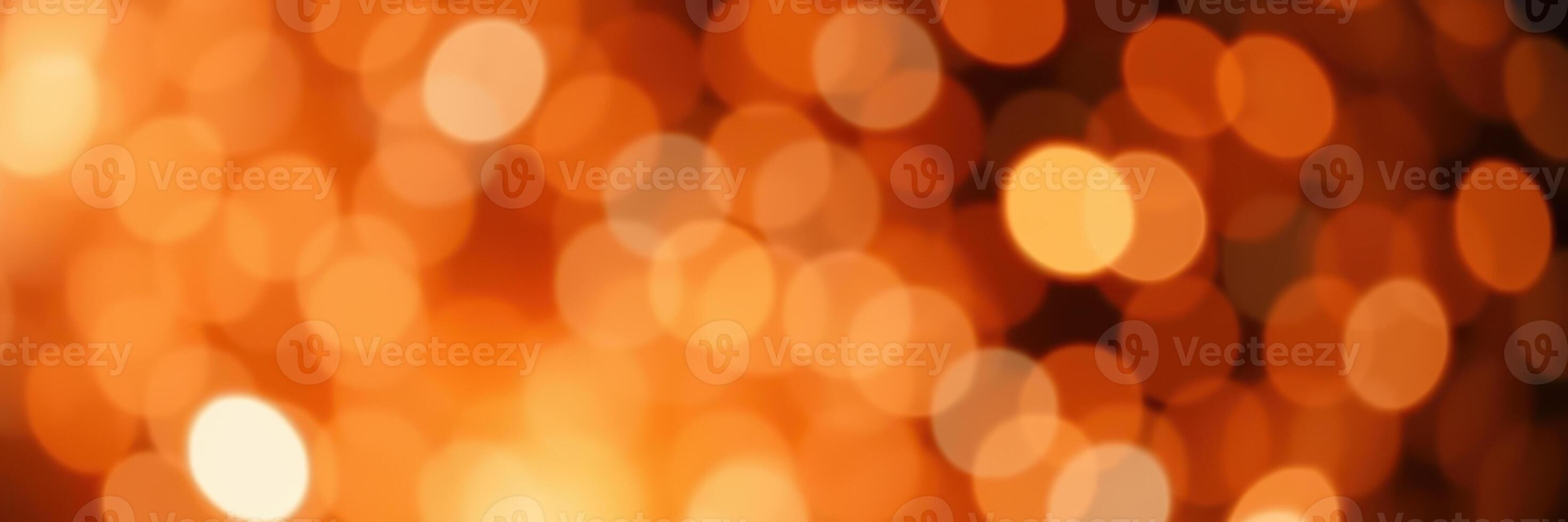 Warm glowing bokeh lights create a cozy atmosphere at an evening gathering photo