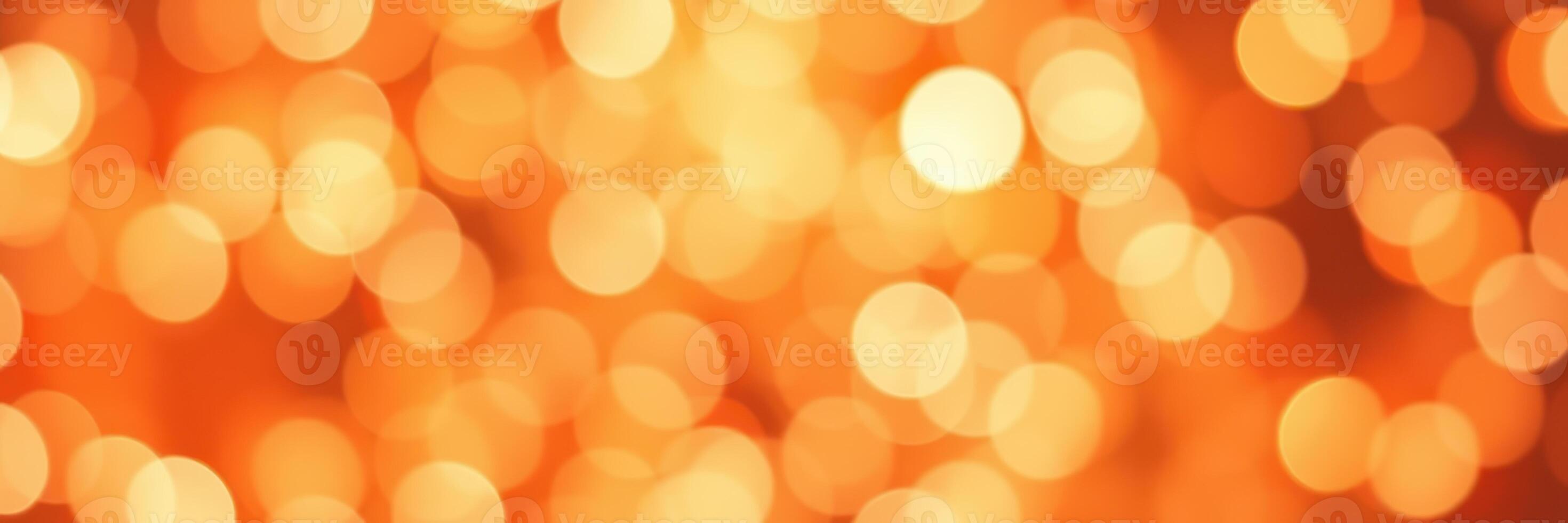 Warm orange bokeh lights create a festive and inviting atmosphere during a celebration at night photo
