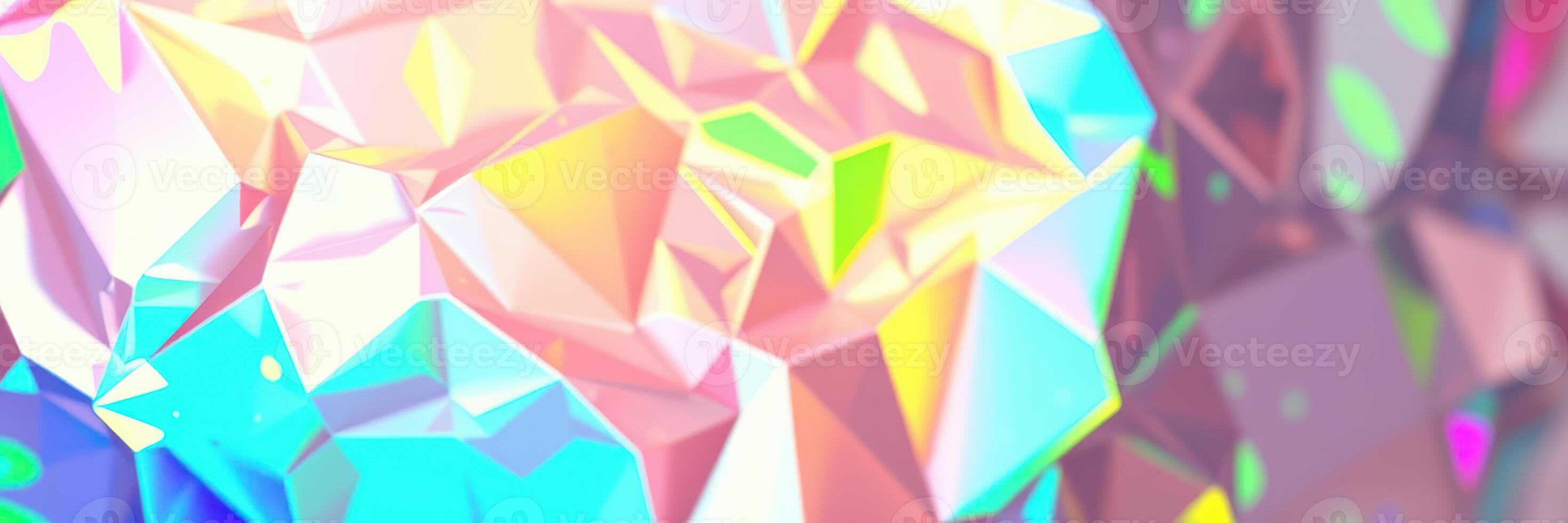 Colorful reflective surface with geometric patterns created by light and angles during daytime photo