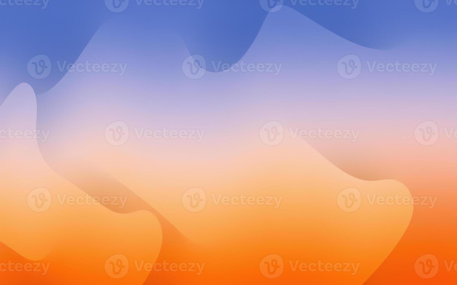 Colorful abstract gradient background blending blue and orange shades with smooth wave patterns in a modern design style photo