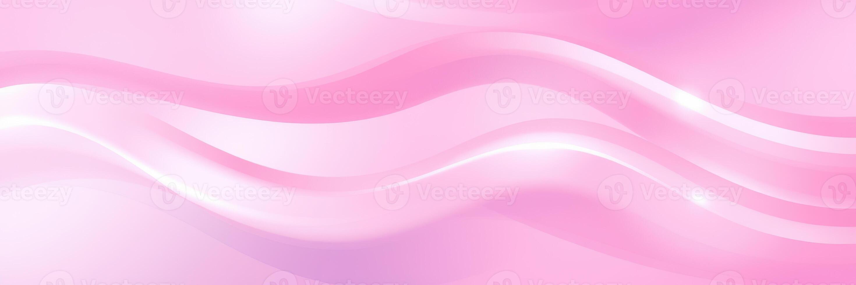 Abstract pink wave design with smooth curves and soft gradients in a vibrant color palette photo