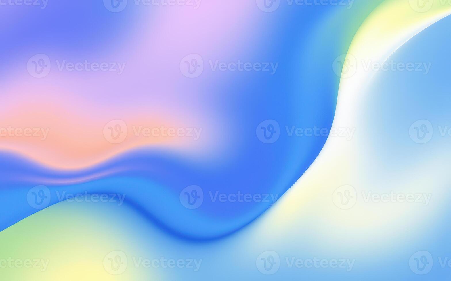 Abstract wave patterns create a soothing blend of pastel colors in a tranquil digital artwork for relaxation and inspiration photo