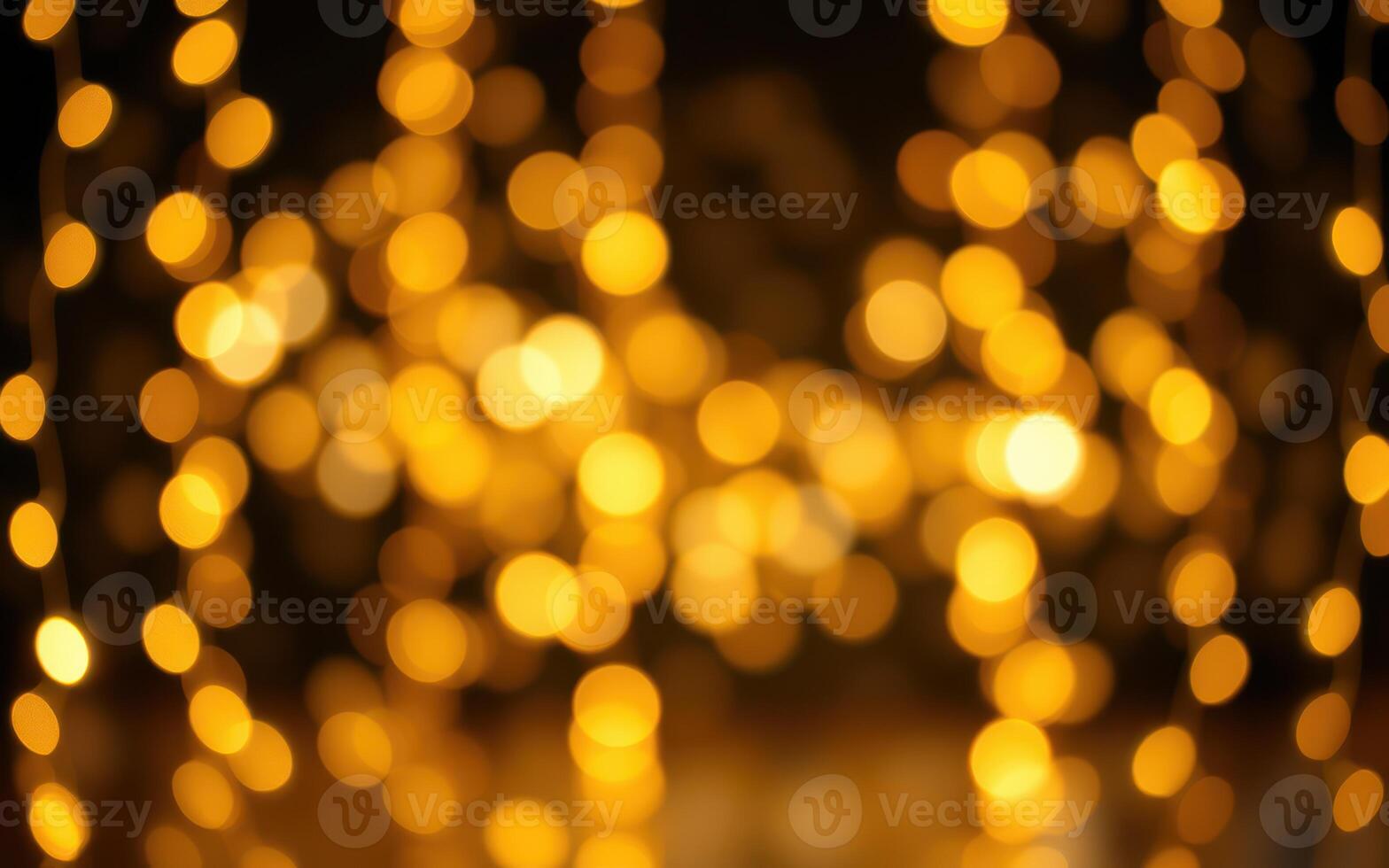 Golden bokeh lights create a warm and festive atmosphere for celebrations and events in a cozy indoor setting photo