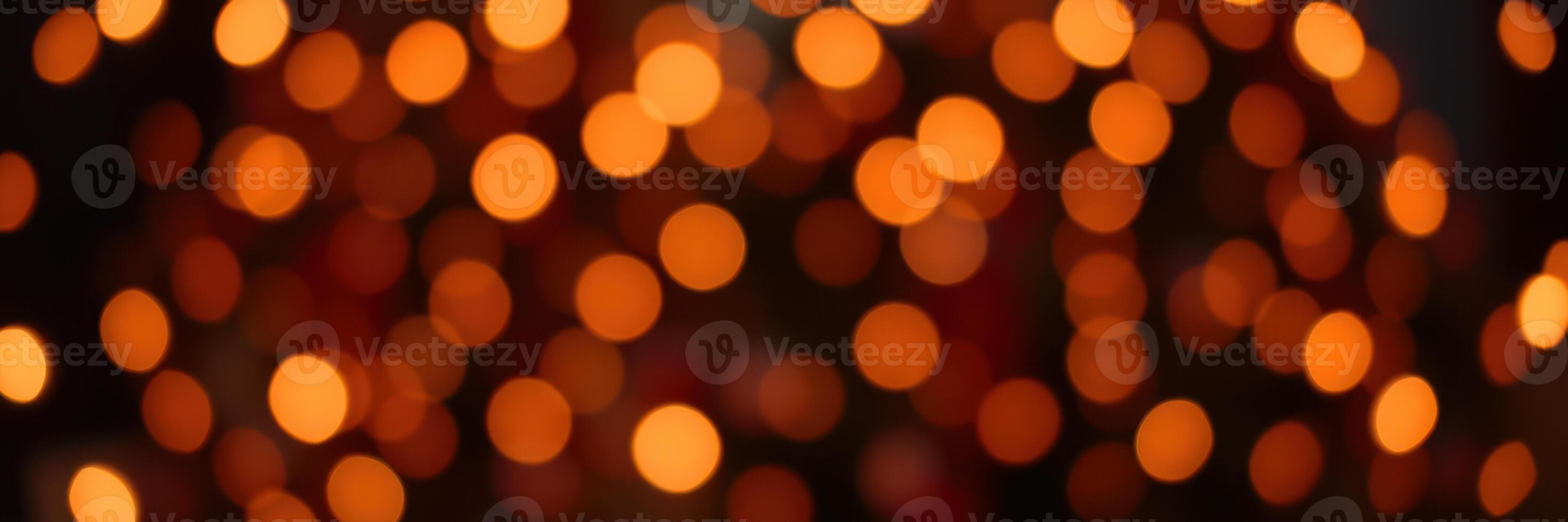 Warm, glowing orbs of light create a festive atmosphere during an evening celebration in autumn photo