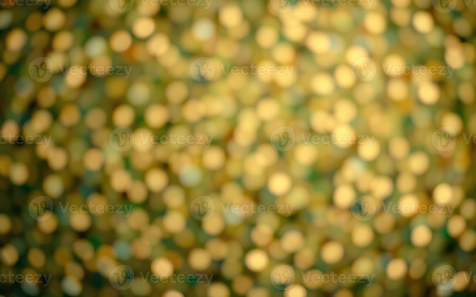 Golden bokeh background with shimmering lights for festive occasions photo