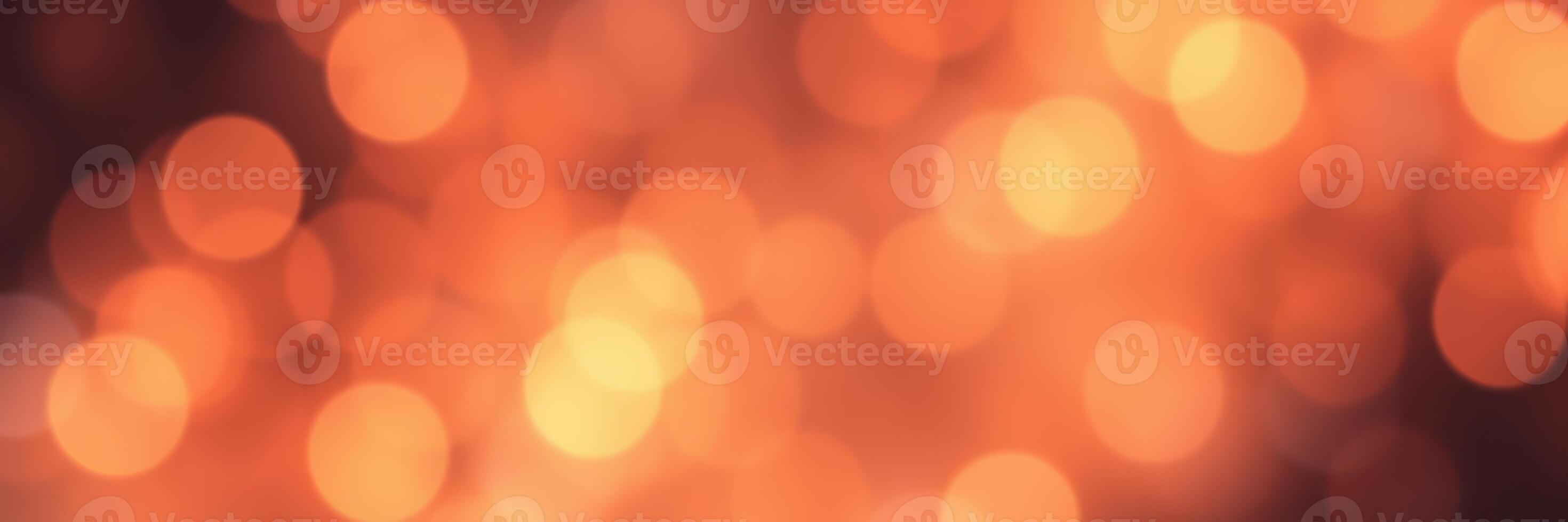 Bright orange bokeh lights create a warm atmosphere during an evening gathering photo