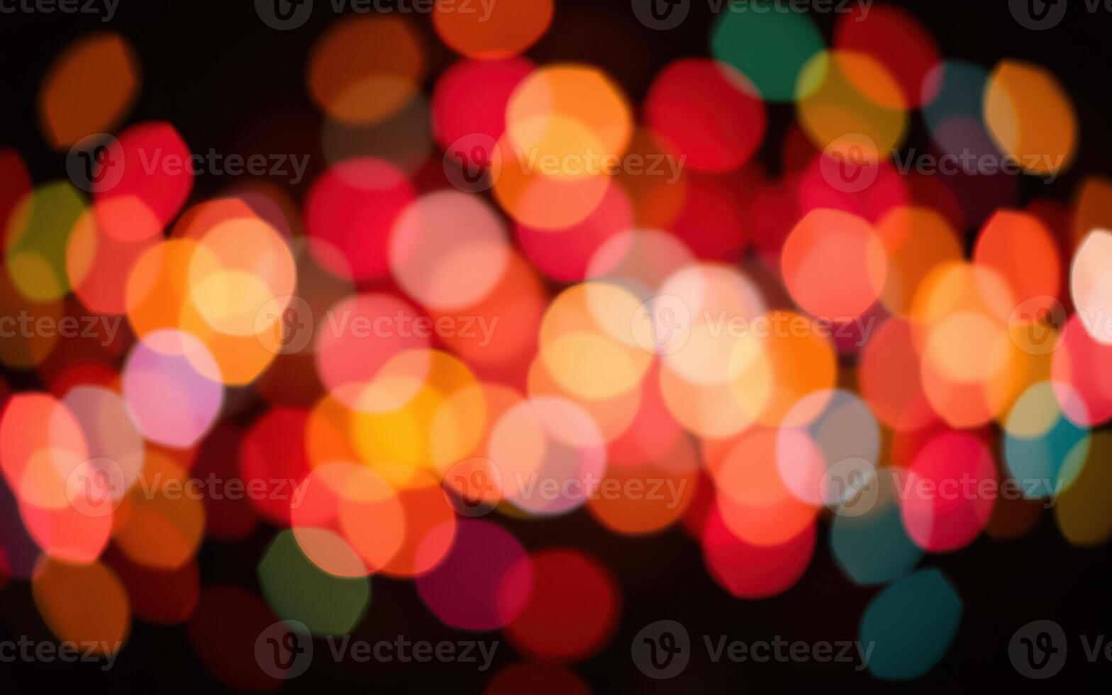 Vibrant display of colorful lights creating a festive atmosphere in a dimly lit space photo
