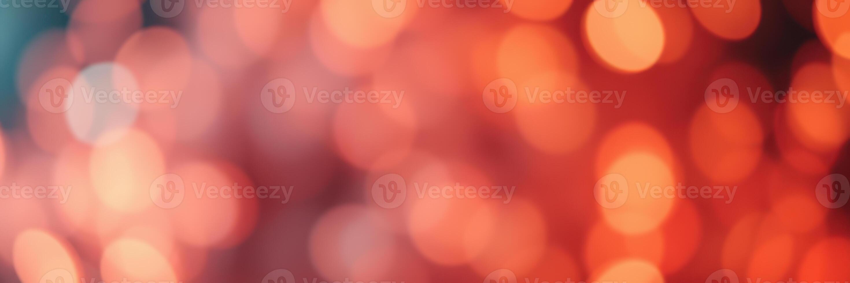 Glowing red and orange bokeh lights create a vibrant atmosphere during a festive celebration at night photo