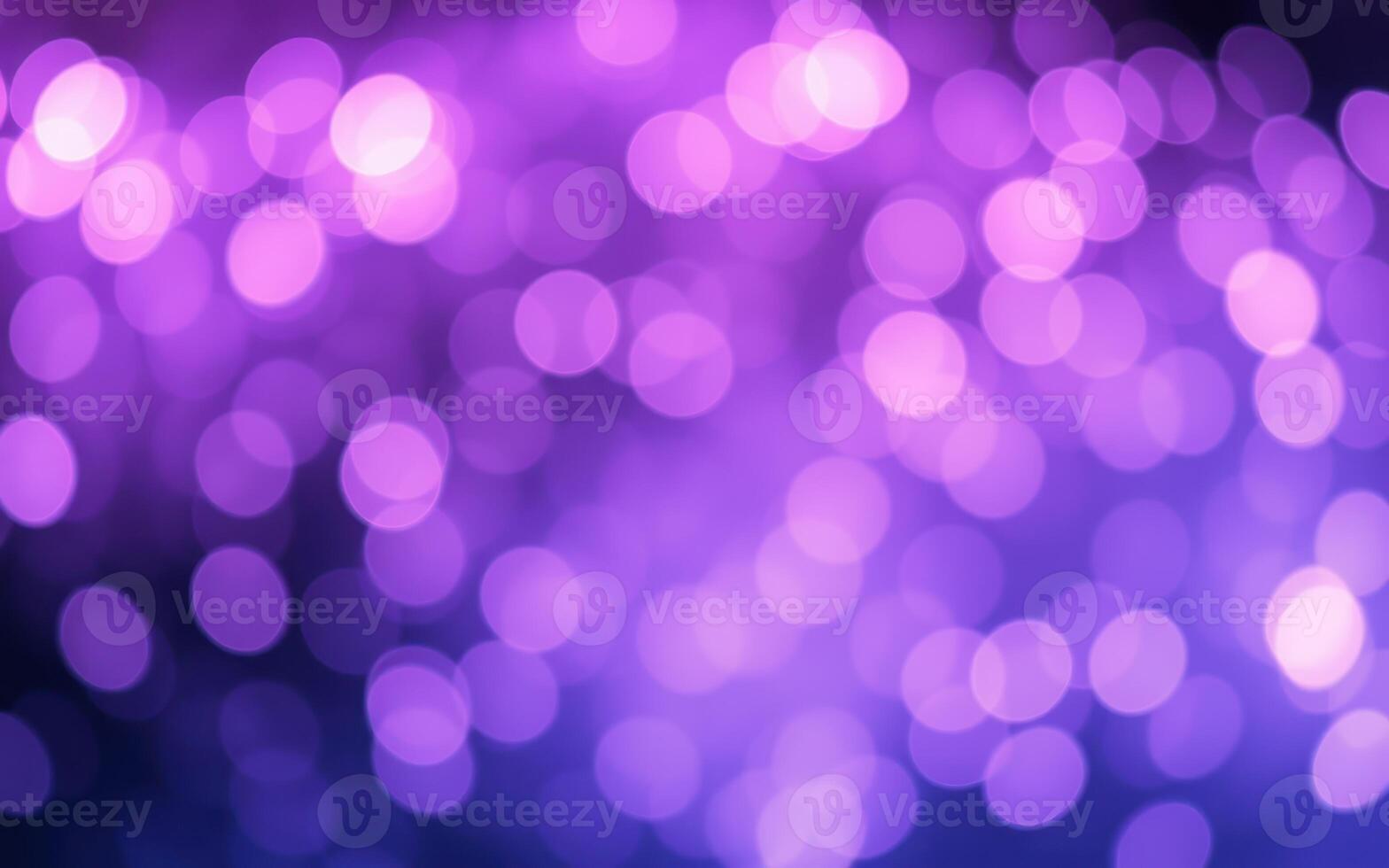 Colorful bokeh lights create a dreamy atmosphere at a night event with purple hues and blurred backgrounds photo