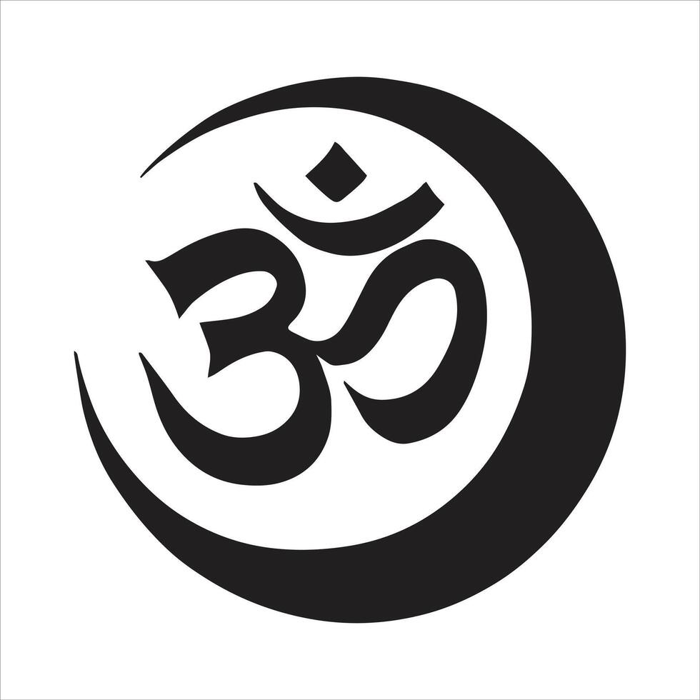 Om Symbol Hindu God Shiva Shiv Lingas Art Illustration with Shaivism Elements for Maha Shivratri Festival vector