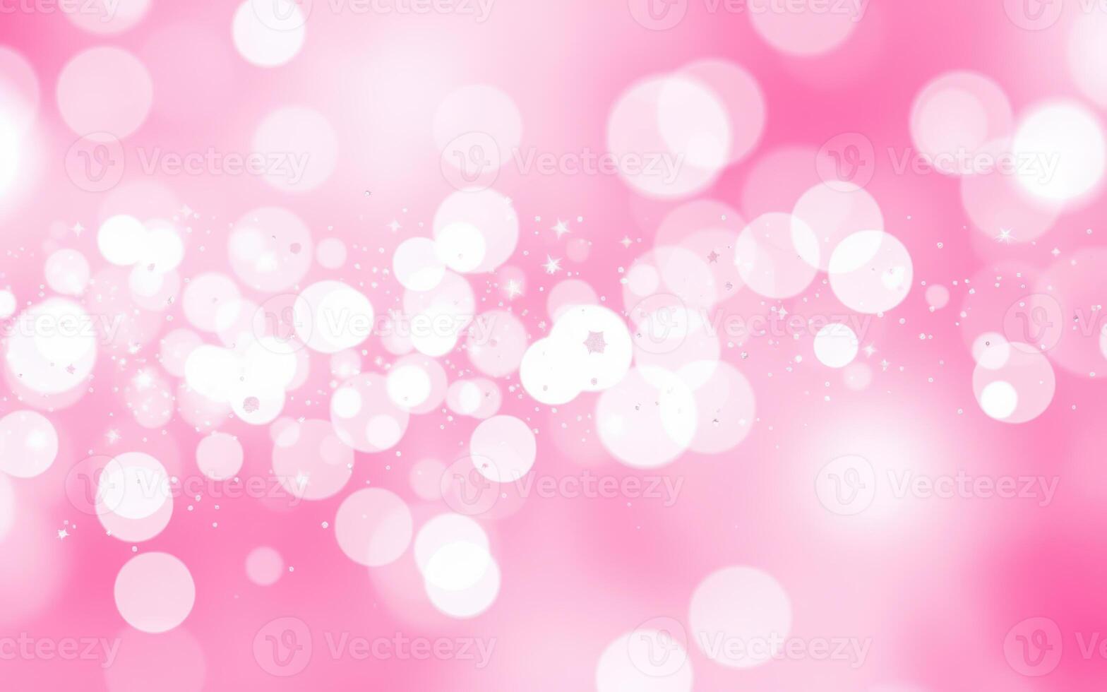 Delicate pink bokeh background with soft white highlights creating a dreamy atmosphere for various design projects photo