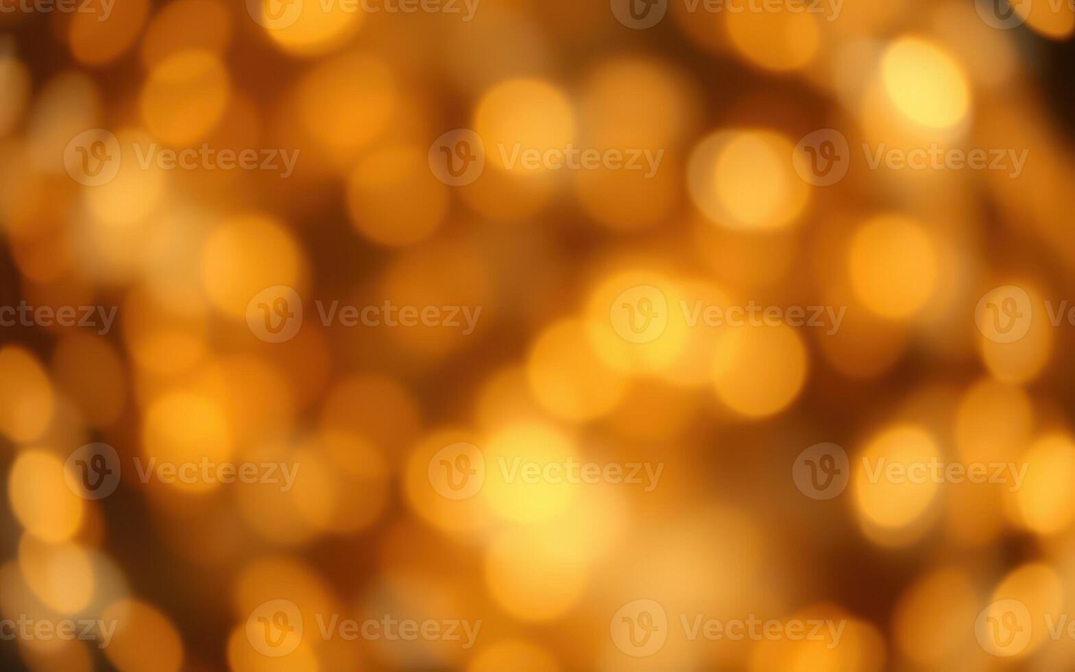 Beautiful, shimmering golden bokeh effect creating a warm and inviting atmosphere in a dimly lit setting photo