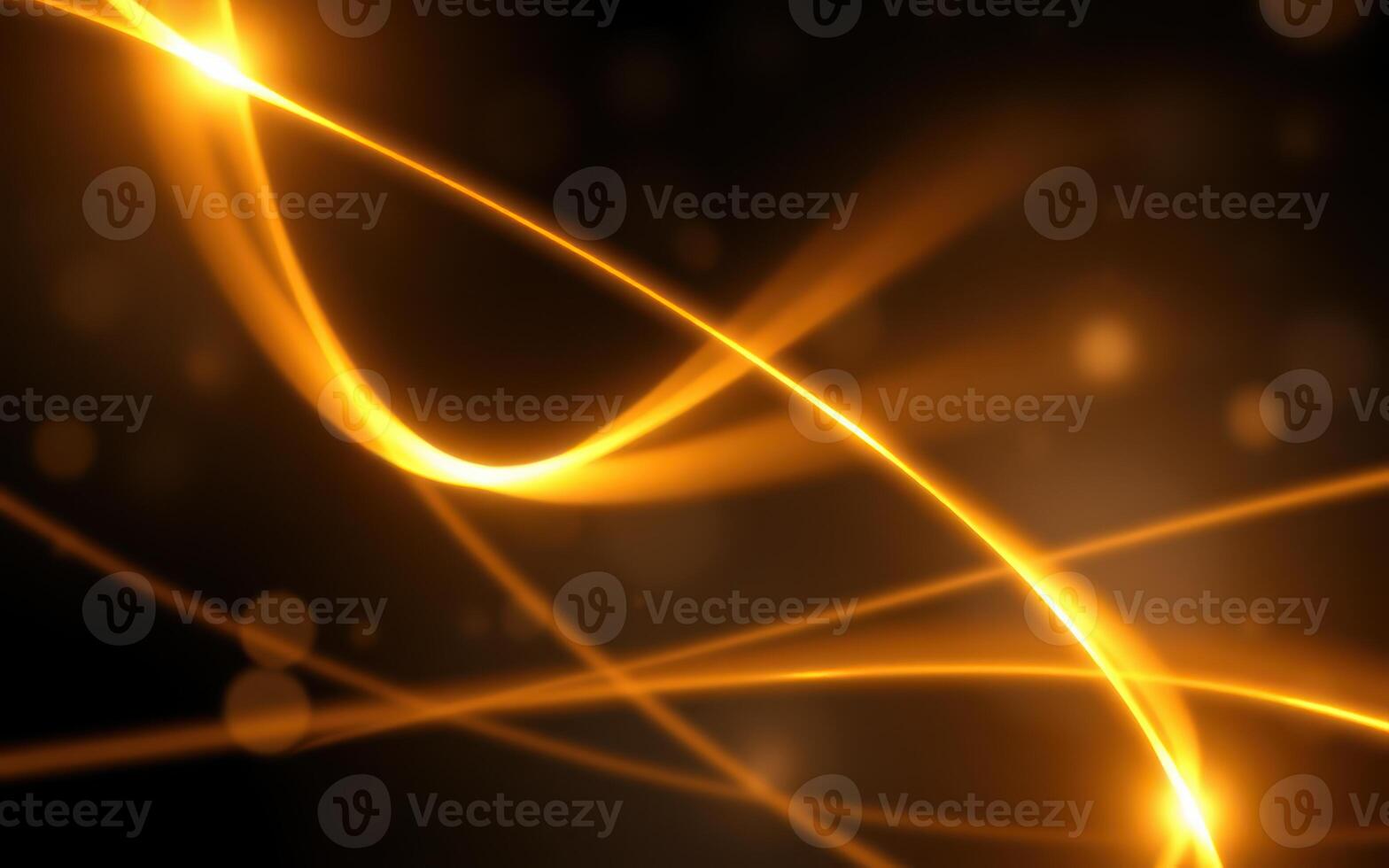 Dynamic golden abstract lines creating a mesmerizing pattern in a dark background photo