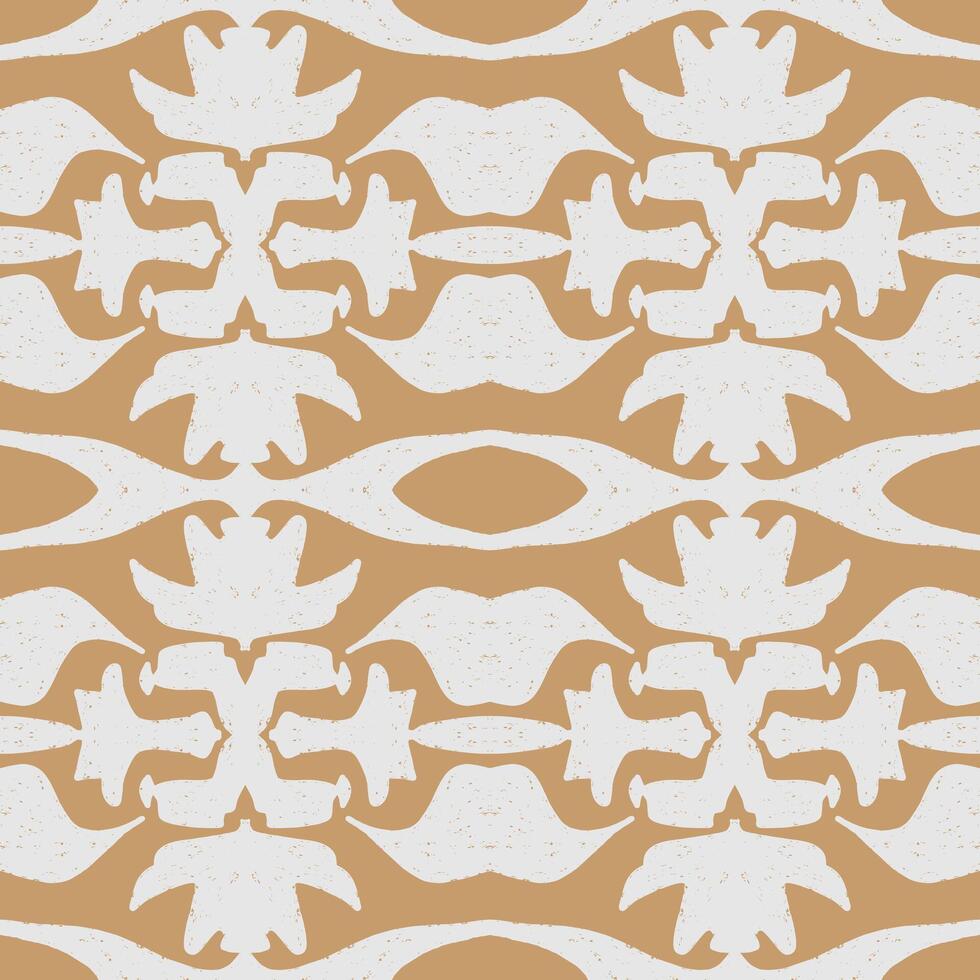 a brown and white pattern with a design vector