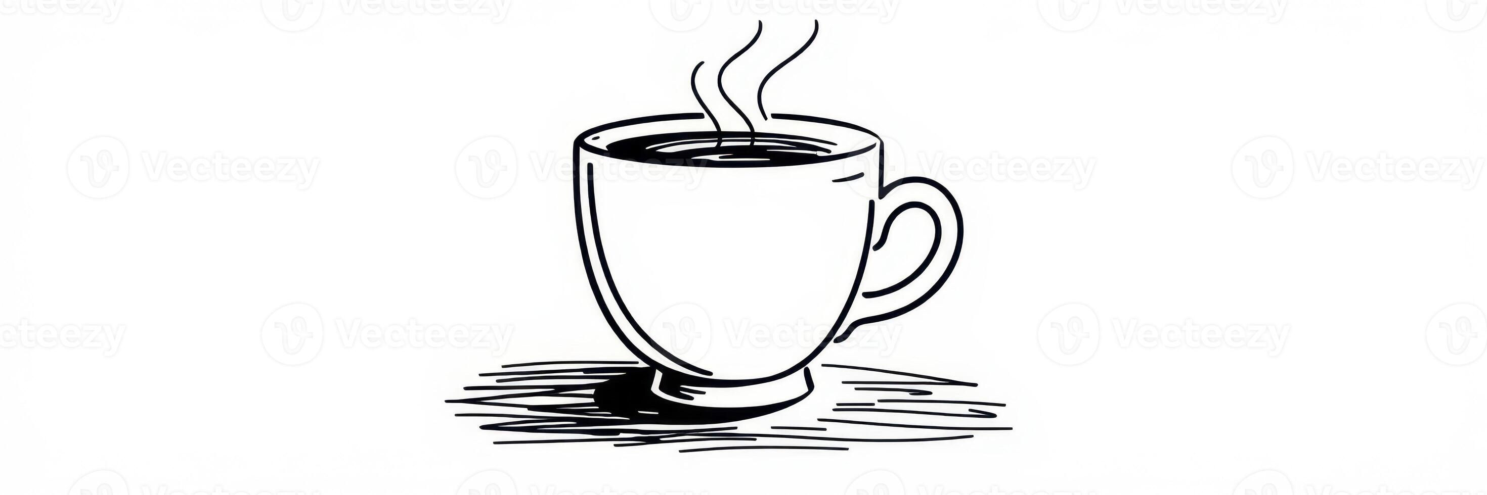 Steaming cup of coffee on a table in a cozy setting during morning hours photo