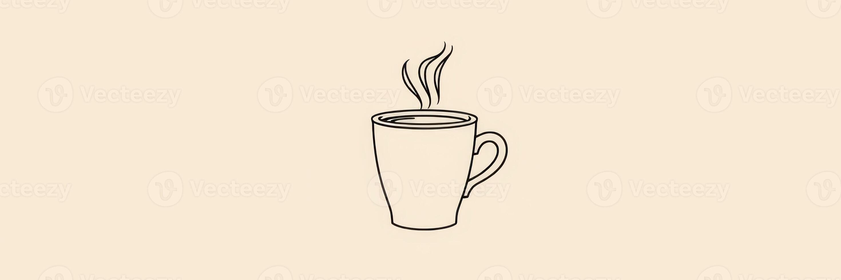 Cozy cup of steaming coffee sits on a soft, neutral background inviting warmth and comfort for a relaxing moment photo