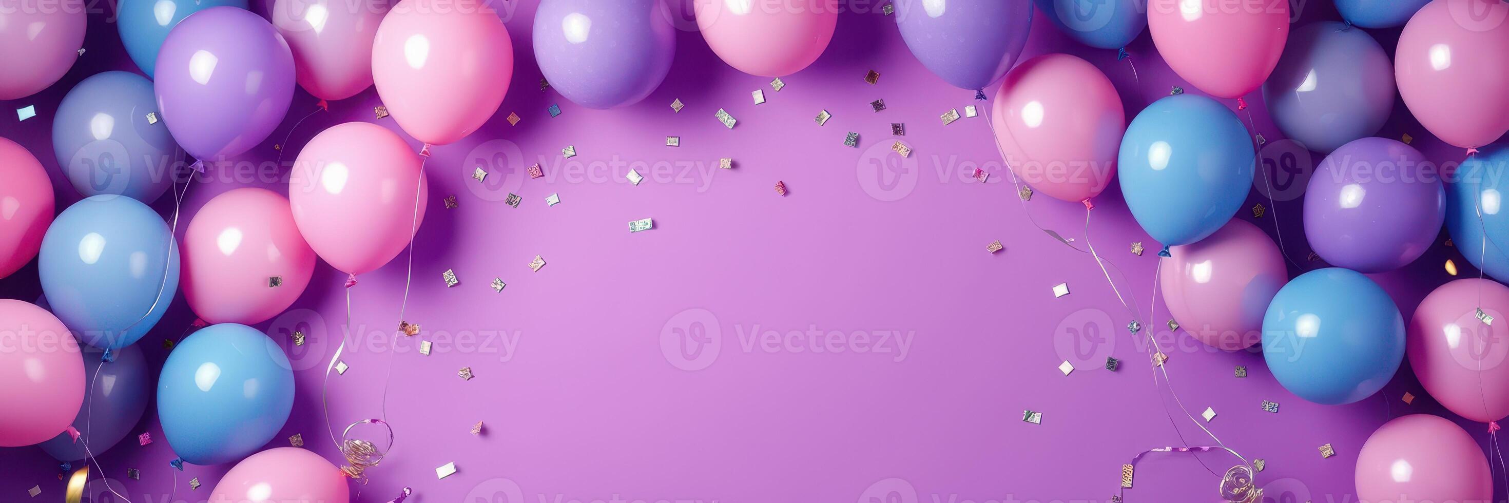 Colorful party balloons create a festive atmosphere for celebrations or special events during the daytime photo