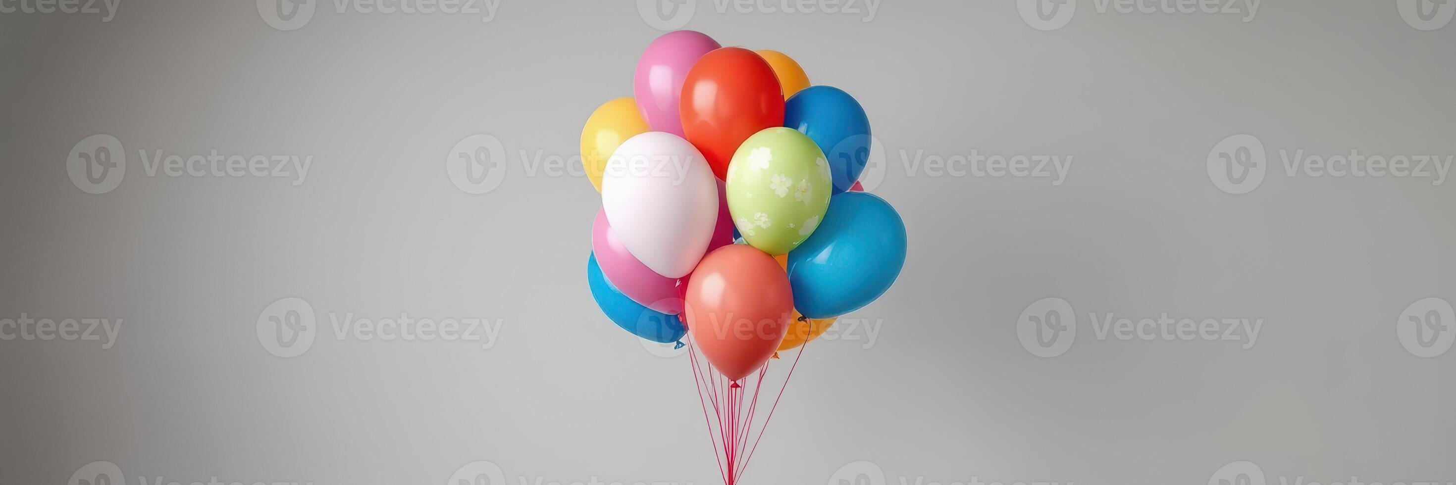 Colorful assortment of balloons creates a festive atmosphere for celebrations and events photo