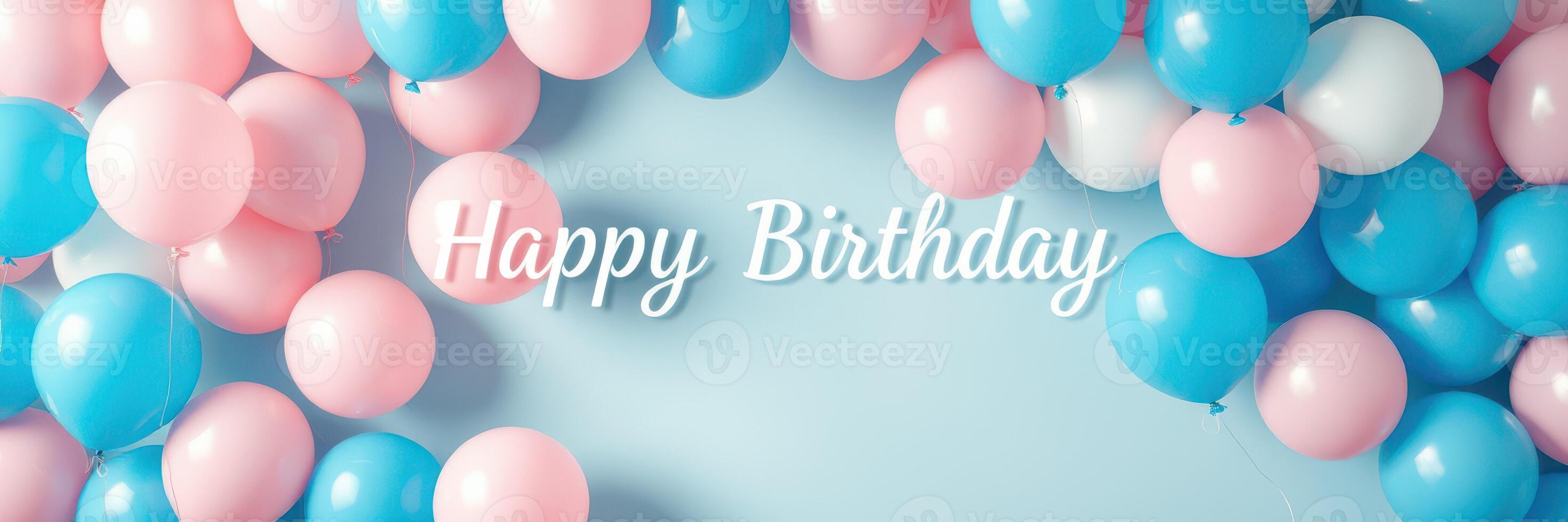 Colorful balloons create a festive atmosphere for a birthday celebration in a cheerful setting photo