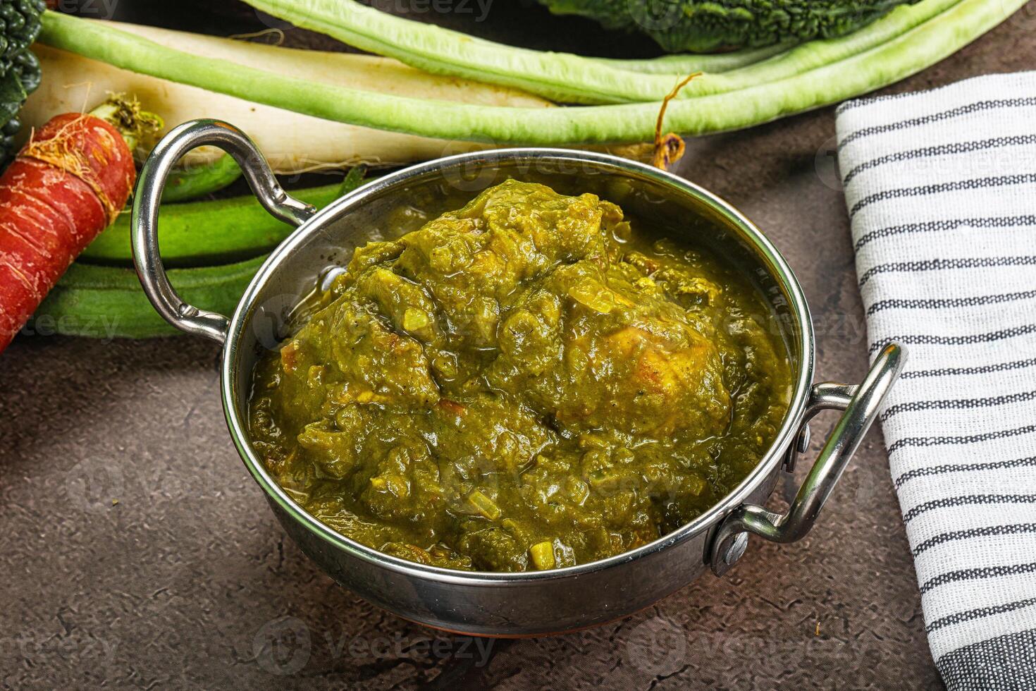 Indian cuisine - Chicken saagwala palak photo