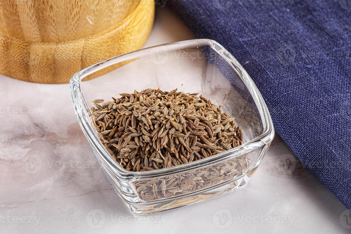 Zeera seeds in the bowl photo