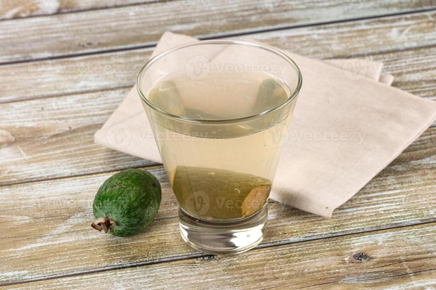 Homemade organic feijoa compote drink photo