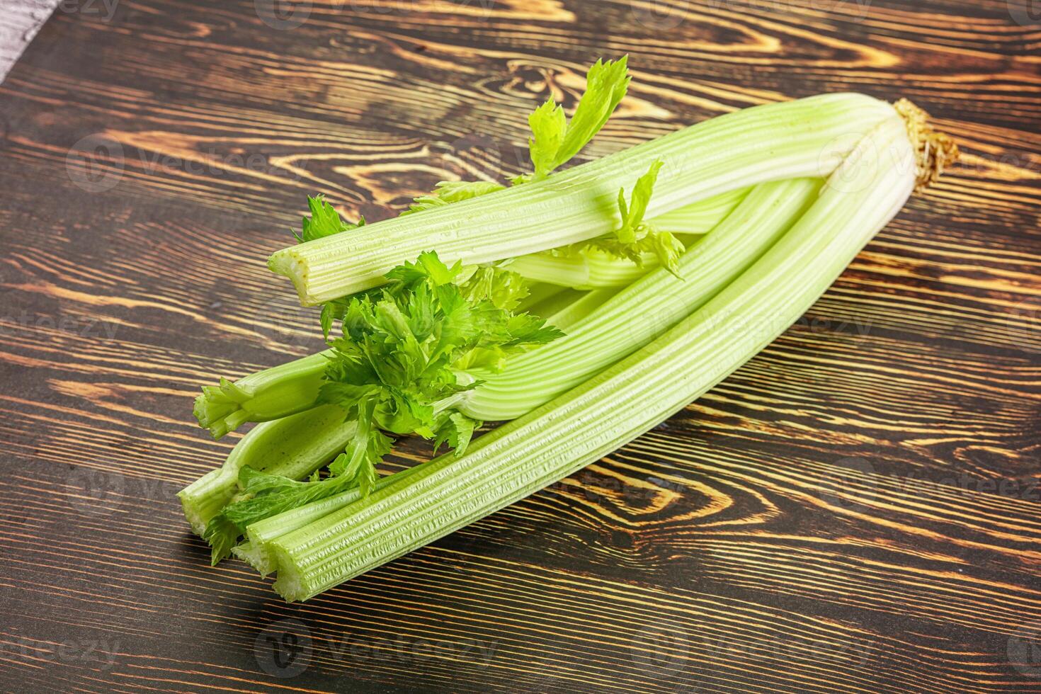 Vegan cuisine - raw celery stem photo