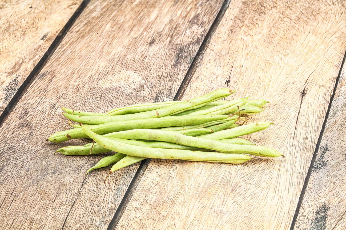 Raw fresh young green bean photo