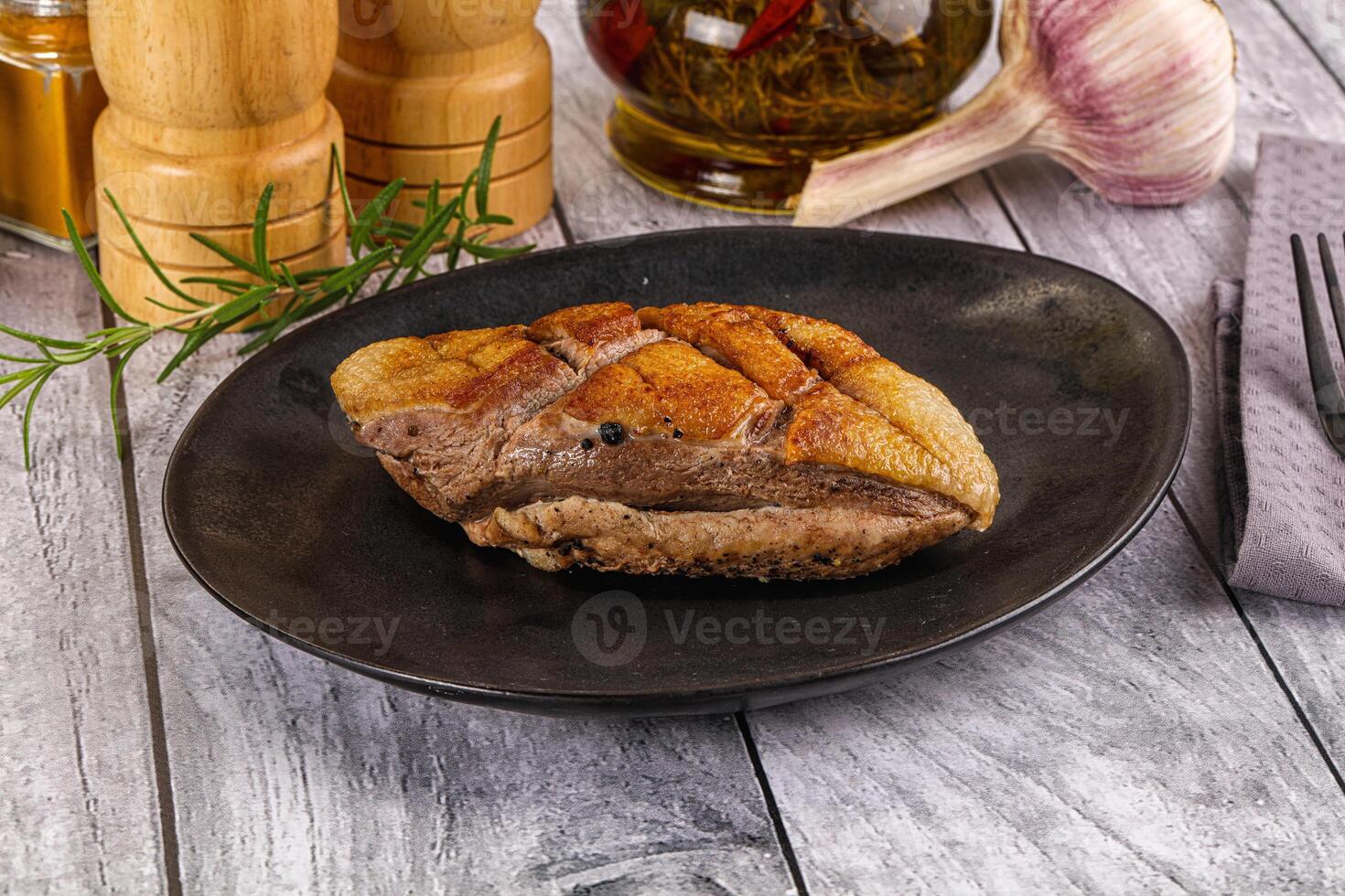 Delicous roasted duck breast fillet photo