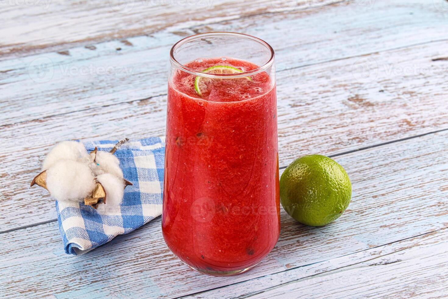 Cold and sweet Watermelon smoothie photo