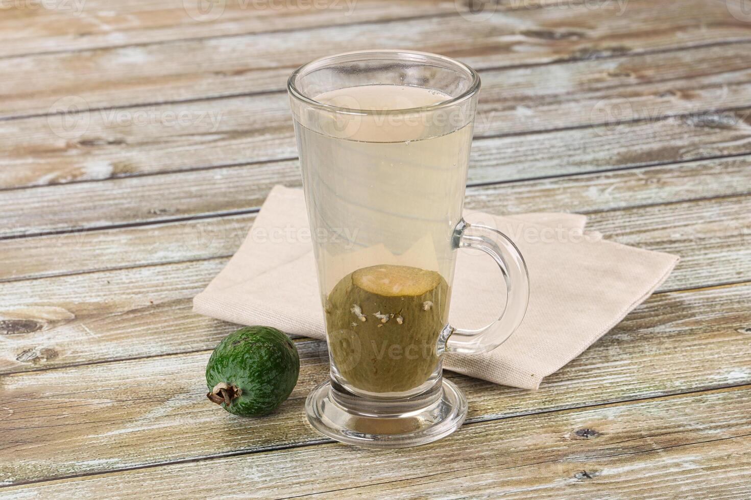 Homemade organic feijoa compote drink photo