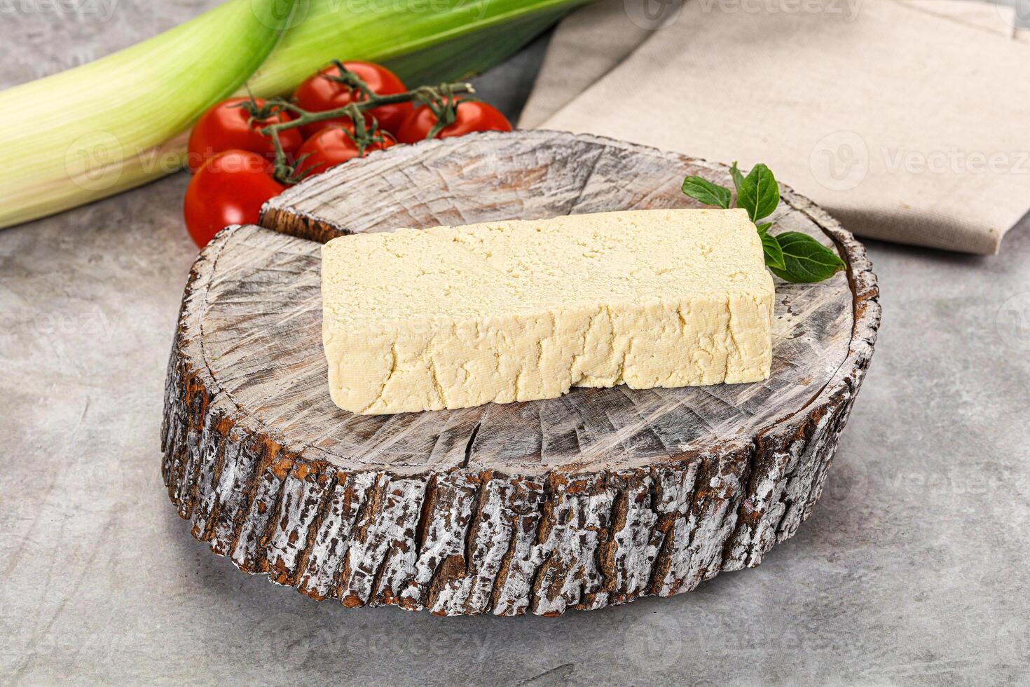 Soya vegan tofu cheese brick photo
