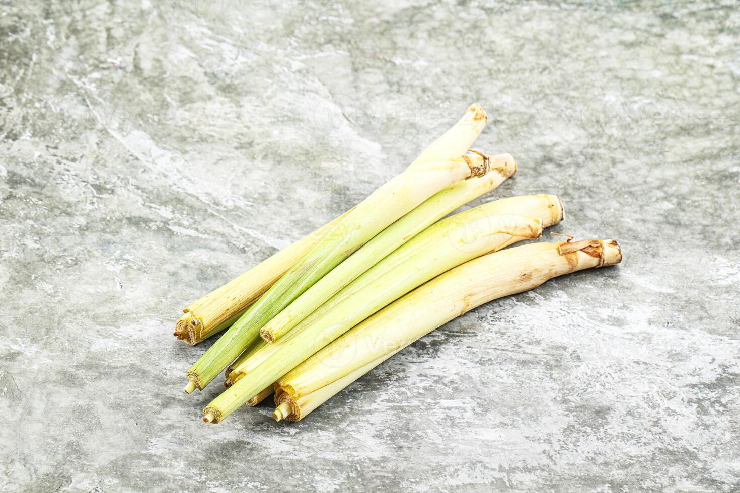 Green organic lemongrass stem heap photo