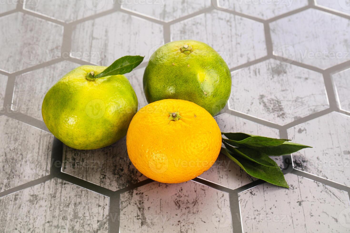 Fresh ripe sweet juicy mandarins photo