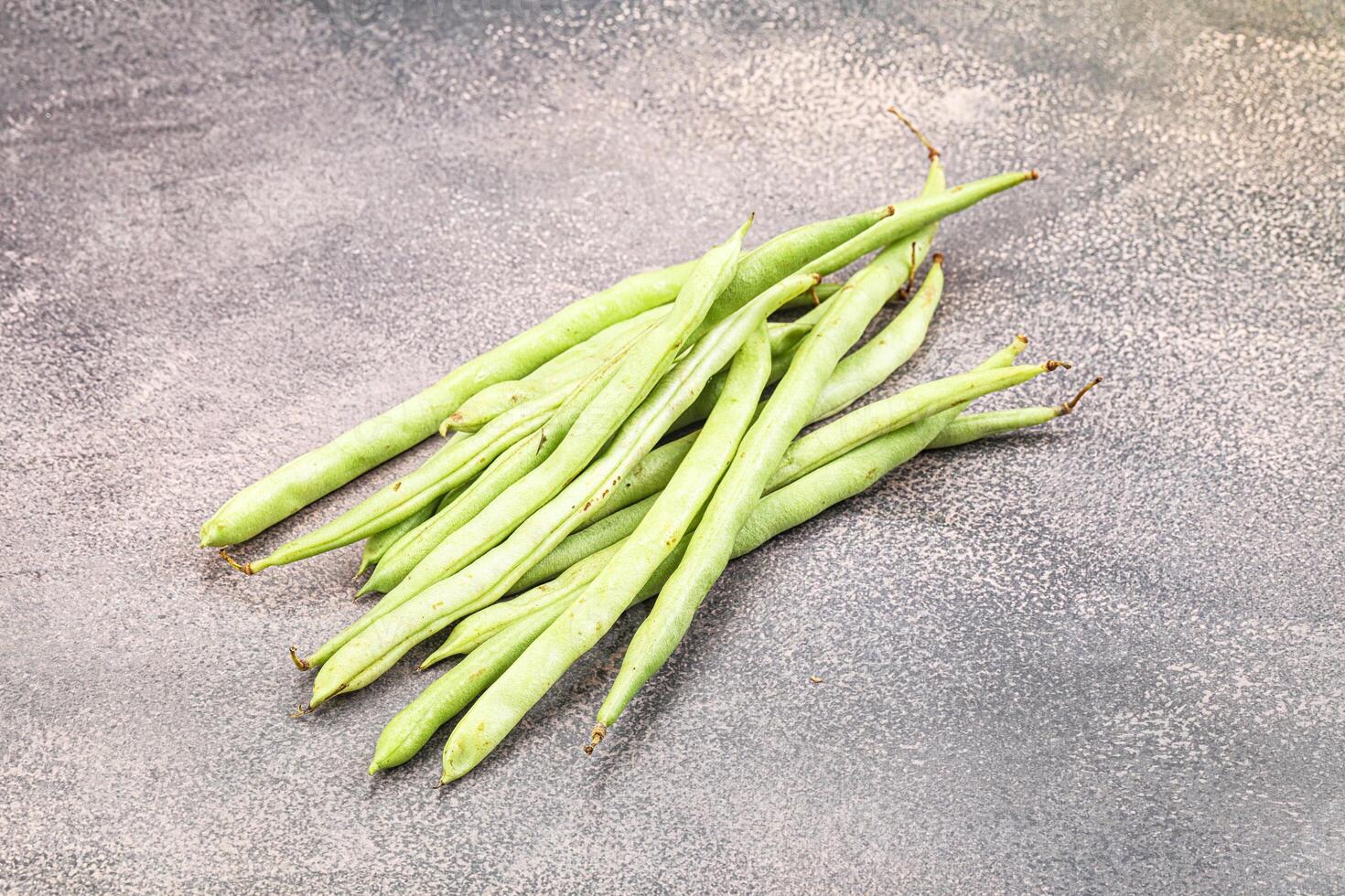 Raw fresh young green bean photo