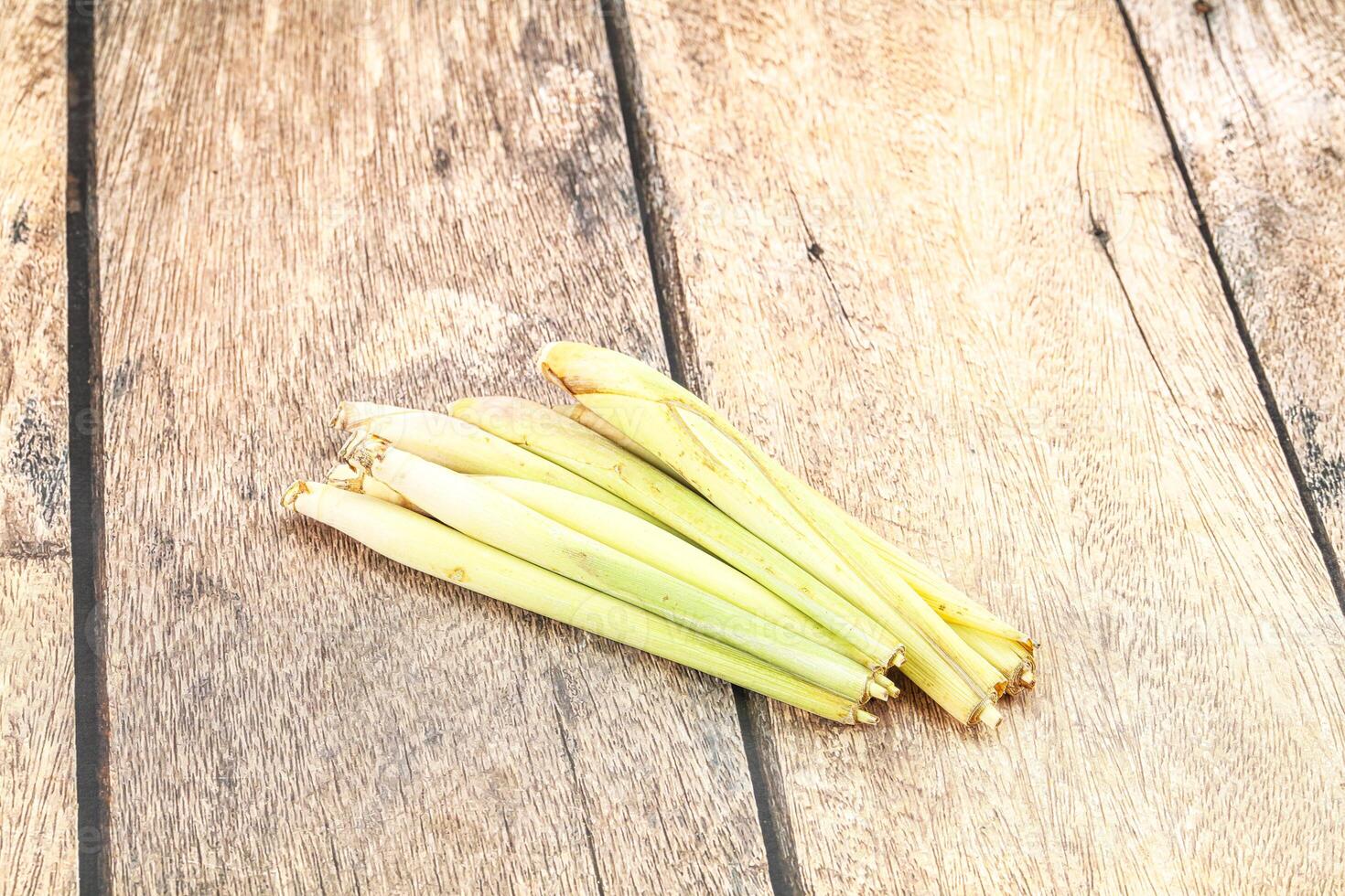 Green organic lemongrass stem heap photo
