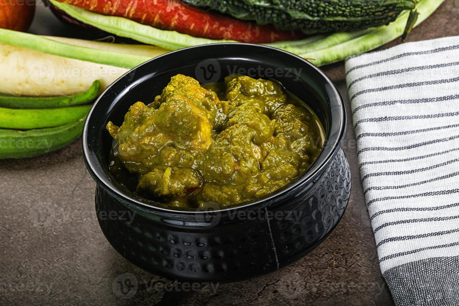 Indian cuisine - Chicken saagwala palak photo