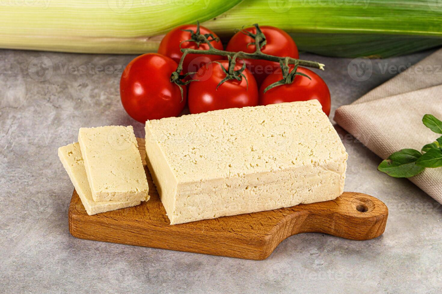 Soya vegan tofu cheese brick photo