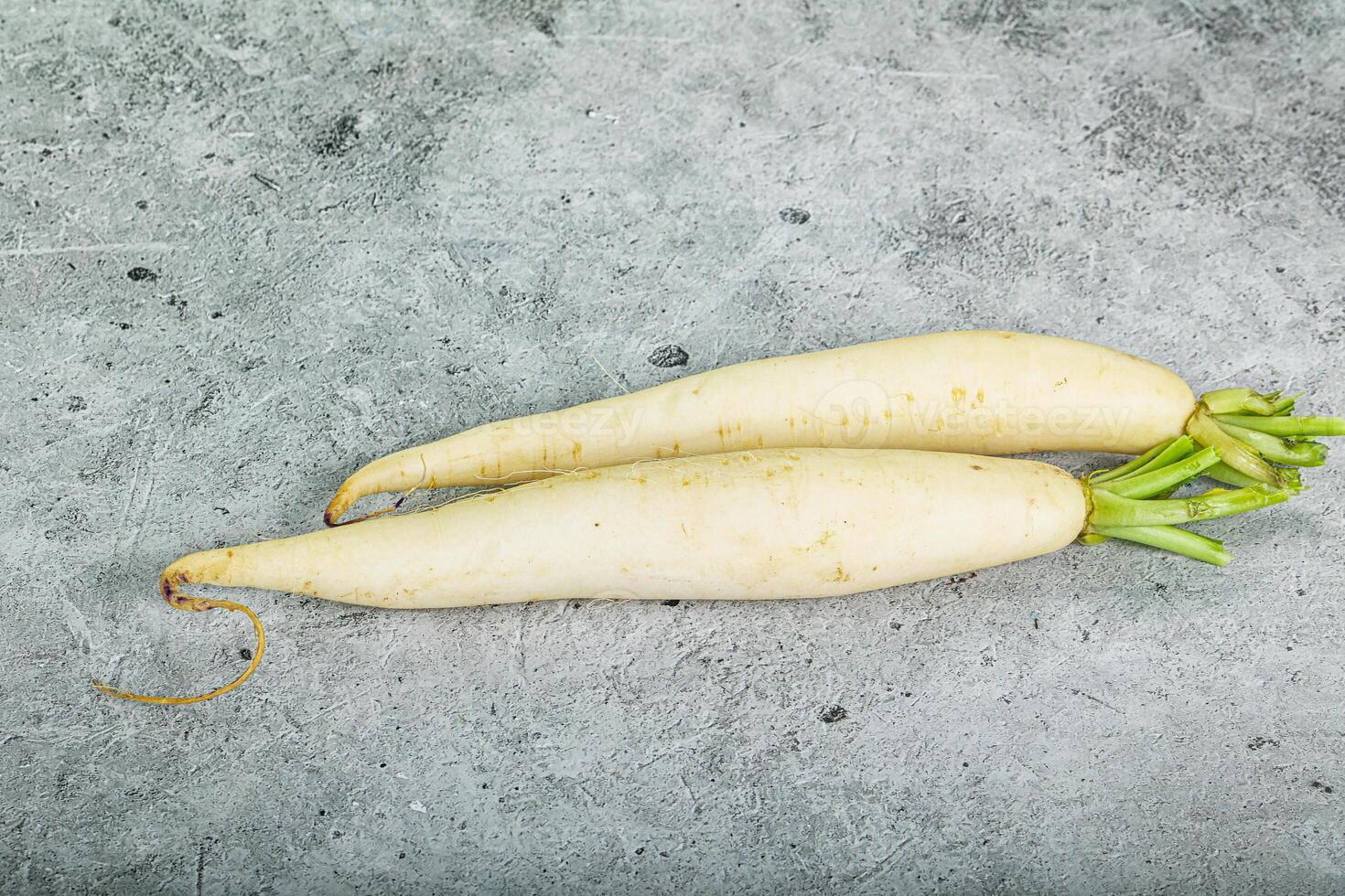 Raw ripe organic Daikon root photo