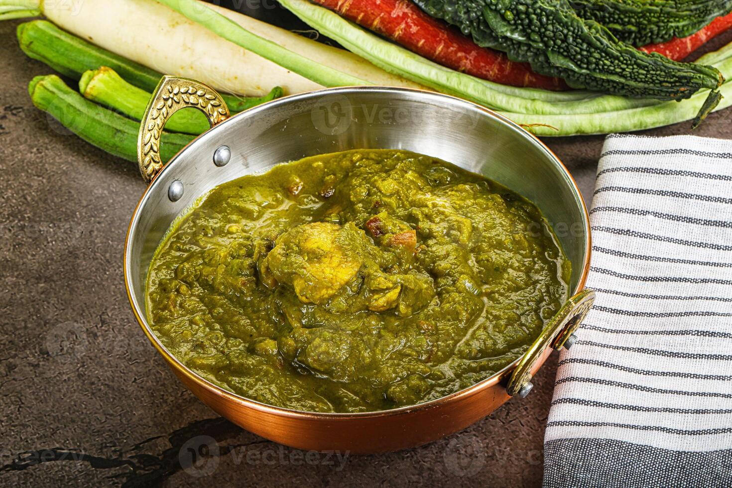Indian cuisine - Chicken saagwala palak photo