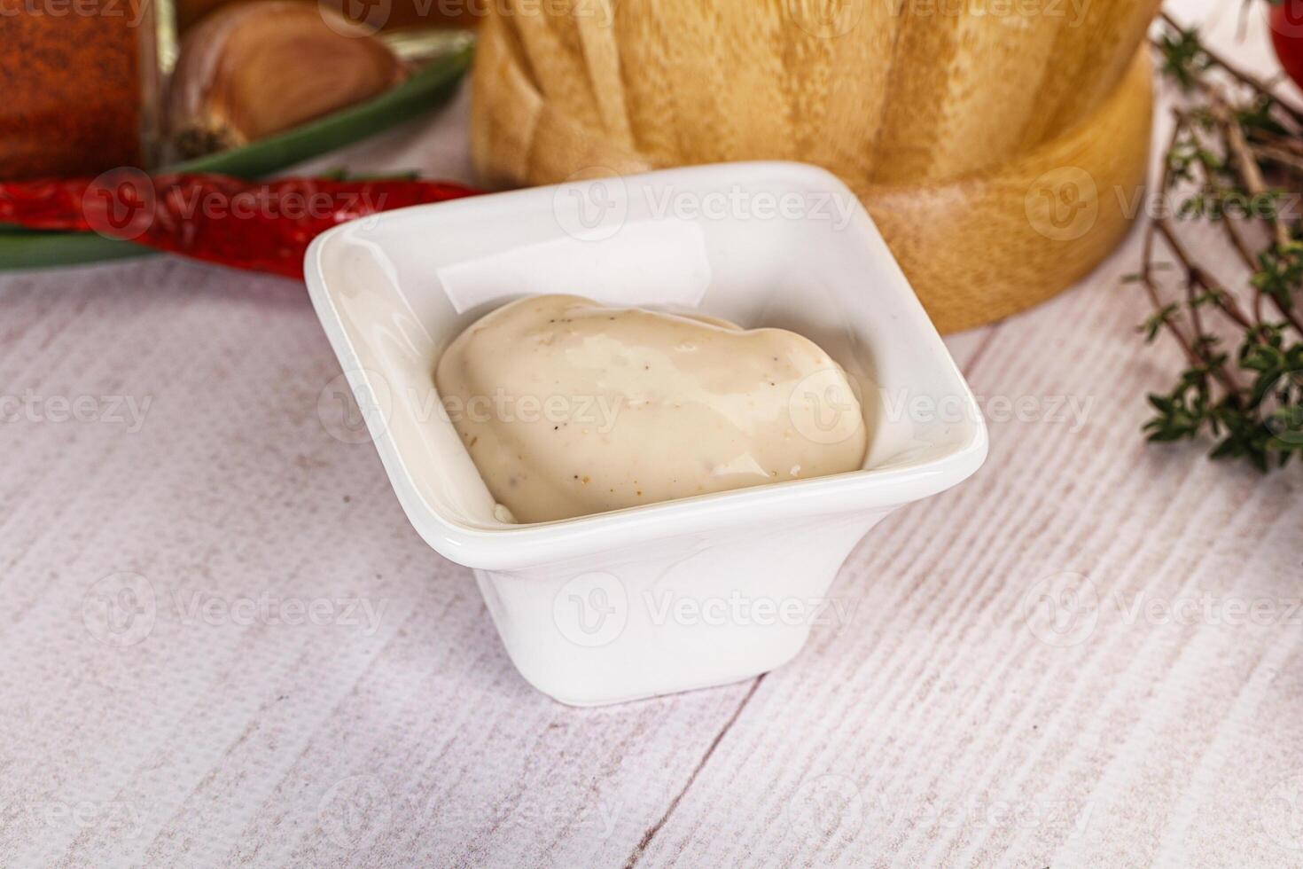 Burger sauce in the bowl photo