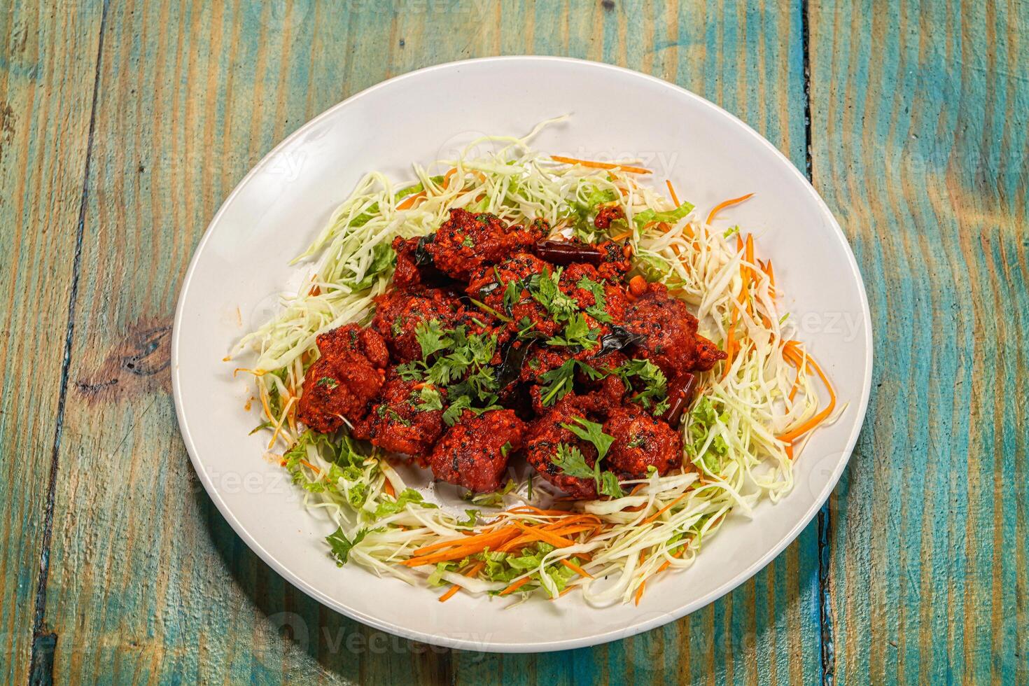 Indian cuisine - Red Chicken 65 photo