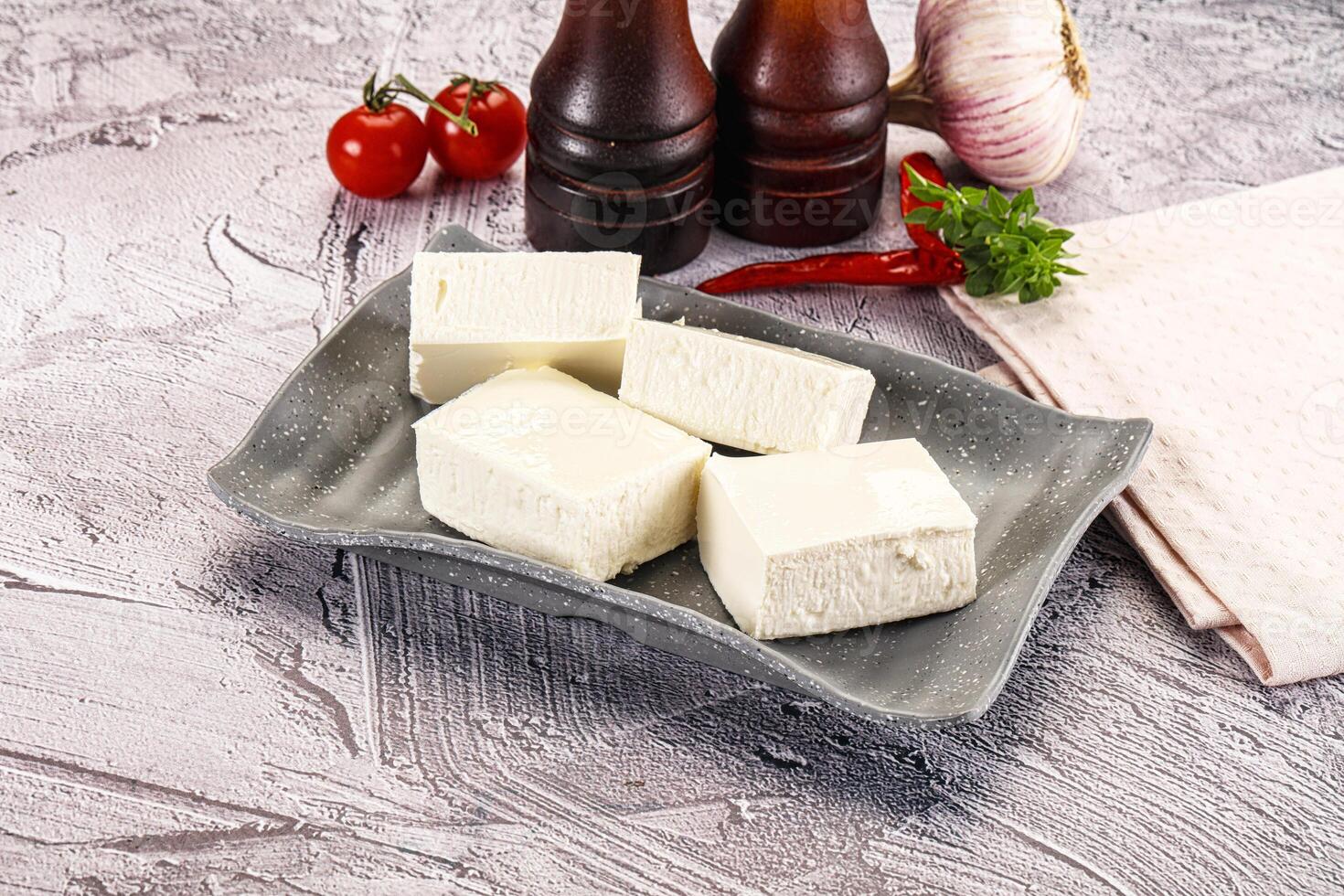 Greek traditional cuisine - Feta cheese photo